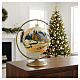 Boule de Noël en verre soufflé 150 mm avec maisons et paysage enneigé s2