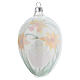 Décoration en verre soufflé transparent 13x8 cm avec poussin et fleurs jaunes s5
