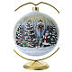 Blown glass Christmas ball with Father Christmas and snowy landscape, 5.9 in s1