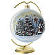 Boule de Noël en verre soufflé 150 mm avec Père Noël et paysage enneigé s5