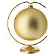 Blown glass Christmas ball, 5.9 in, gold with Nativity s6