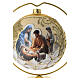 Palla di Natale in vetro soffiato 150 mm oro con Natività s4