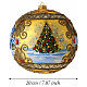 Pallina oro 200 mm case albero dipinta a mano vetro soffiato s3