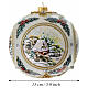 Matte transparent Christmas ball with four landscape scenes, 5.9 in, hand-painted blown glass s3