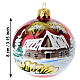 Boule rouge traîneau Père Noël peinte à la main en verre soufflé 80 mm s3
