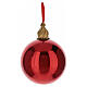 Sfera rossa con decoro centrale diam 15 cm vetro soffiato Bagutta Tendence s4