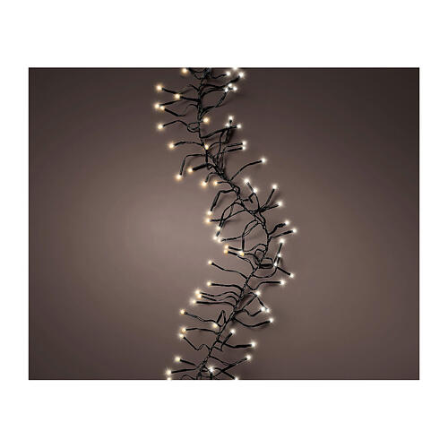 Catena luminosa 2040 led, Cluster twinkle 19 m bianco caldo effetto intermittente 2
