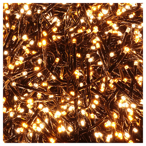 Catena luminosa 2040 led, Cluster twinkle 19 m bianco caldo effetto intermittente 3
