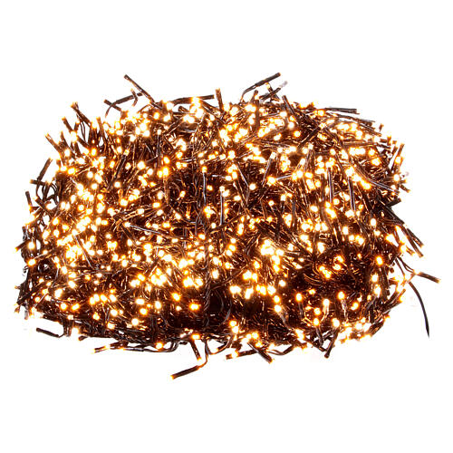 Catena luminosa 2040 led, Cluster twinkle 19 m bianco caldo effetto intermittente 6