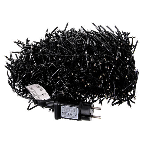 Catena luminosa 2040 led, Cluster twinkle 19 m bianco caldo effetto intermittente 11