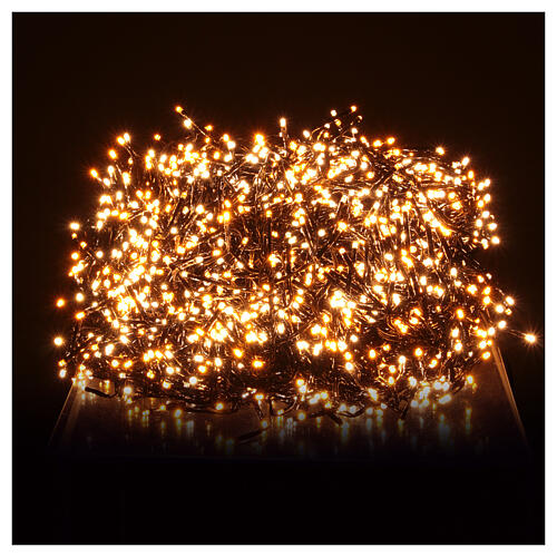 Luzes de Natal 2040 LEDs branco quente efeito intermitente 19 m 8