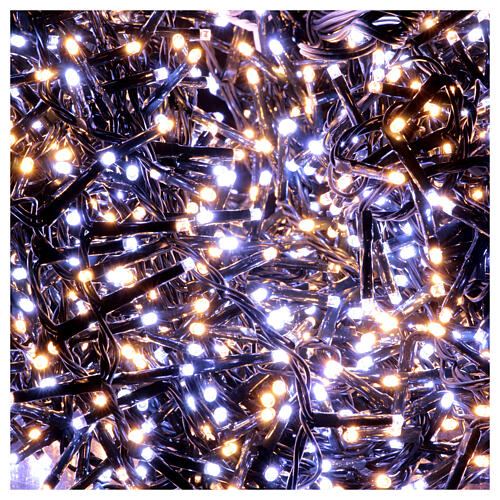 Christmas string lights with 2000 flickering LEDs, warm and cold white, 450 cm, indoor/outdoor 4