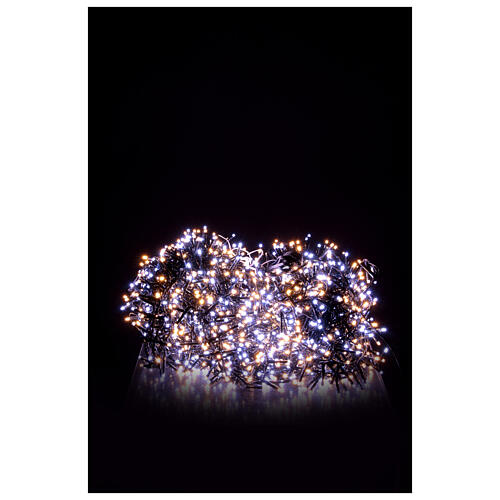 Christmas string lights with 2000 flickering LEDs, warm and cold white, 450 cm, indoor/outdoor 8