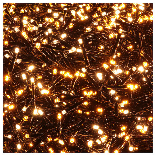 Guirlande lumineuse cluster twinkle 3000 LEDs blanc chaud 28 m