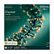 Luzes de Natal 3000 LEDs cluster twinkle 28 m branco quente s9