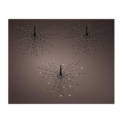 Lichtervorhang „Feuerwerk“ warmweiß – 216 LED, 2 m, für innen & außen 2