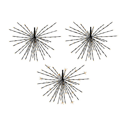 Firework courtain with 216 warm classic flickering LEDs, 200 cm 3