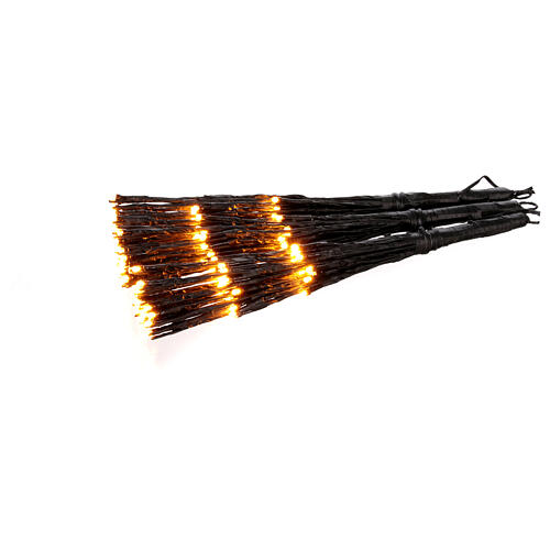Cortina fogos de artifício intermitentes luz quente clássica 216 LEDs 200 cm 5