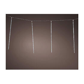 Light curtain with snow-effect icicles, 72 cold white LEDs, 79 cm