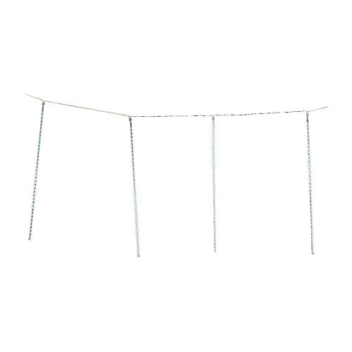 Snow effect icicle light curtain 72 cold white LEDs 79 cm 5