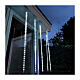Snow effect icicle light curtain 72 cold white LEDs 79 cm s4