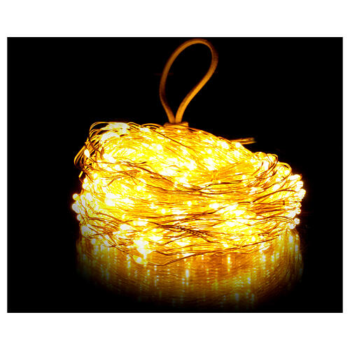 Cascada luces 672 microled wire lights efecto parpadeante blanco cálido 210 cm 8
