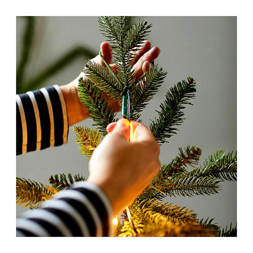 Kaskada świateł 672 microLED, efekt migotania, ciepła biel, 210 cm 5