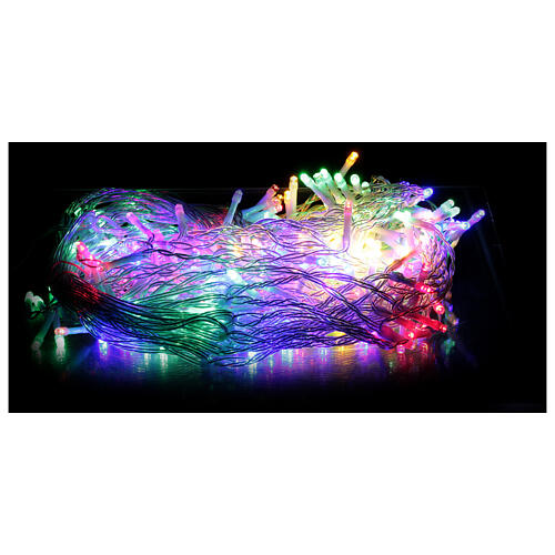 Curtain of 240 multicoloured LED lights, indoor/outdoor, 4 m 2