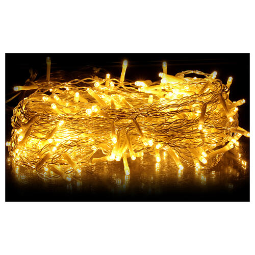 Illuminated curtain with 240 warm white LED lights, indoor/outdoor, 160 in 2