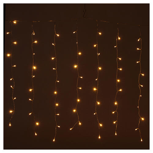 Cortina luminosa 240 LEDs luz quente interior/exterior 4 m 1