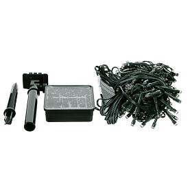 Cadena luminosa 180 led luz multicolor con panel solar 9 m