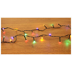 Cadena luminosa 180 led luz multicolor con panel solar 9 m
