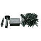 Cadena luminosa 180 led luz multicolor con panel solar 9 m s1