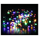 Cadena luminosa 180 led luz multicolor con panel solar 9 m s3