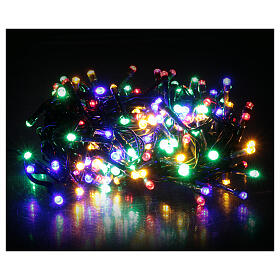 Guirlande lumineuse 180 LEDs lumière multicolore avec panneau solaire 9 m