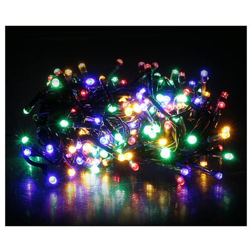 Guirlande lumineuse 180 LEDs lumière multicolore avec panneau solaire 9 m 2
