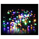 Corrente luminosa 180 LEDs luz multicolor com painel solar 9 m s2