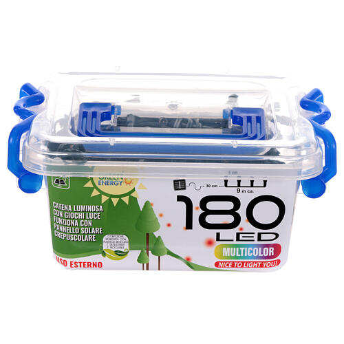 180 LED multicolor light chain with 9m solar panel 5