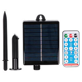 Solar panel for Christmas lights with less then 1000 LEDs, remote included