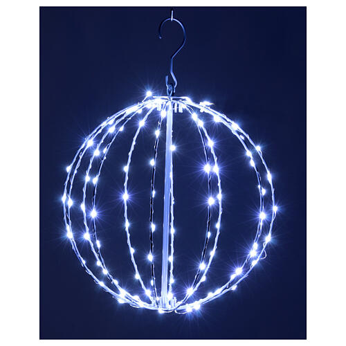 3D metal sphere with 118 cold white nanoLEDs, diam. 30 cm 1