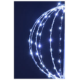 Sfera metallo 3D 118 nanoled luce bianco ghiaccio D.30cm