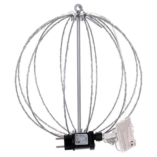 3D metal sphere globe 118 nanoLEDs ice white light, Dia. 30cm 6