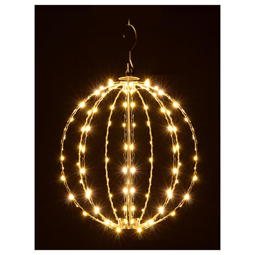 Sphère métal 3D 118 nano LEDs lumière blanc chaud diam. 30 cm 1
