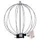 Esfera metal 3D 118 nanoLEDs branco quente diâm. 30 cm s6