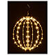 3D metal sphere 118 nanoLED warm light D.30cm s1