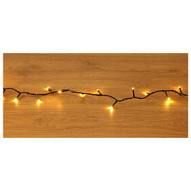 Battery-powered ligth chain of 300 warm white LEDs, indoor/outdoor, 15 m