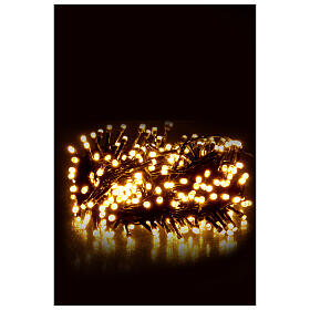 Battery-powered ligth chain of 300 warm white LEDs, indoor/outdoor, 15 m