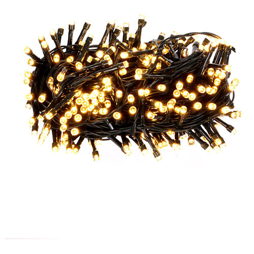 Battery-powered ligth chain of 300 warm white LEDs, indoor/outdoor, 15 m 3
