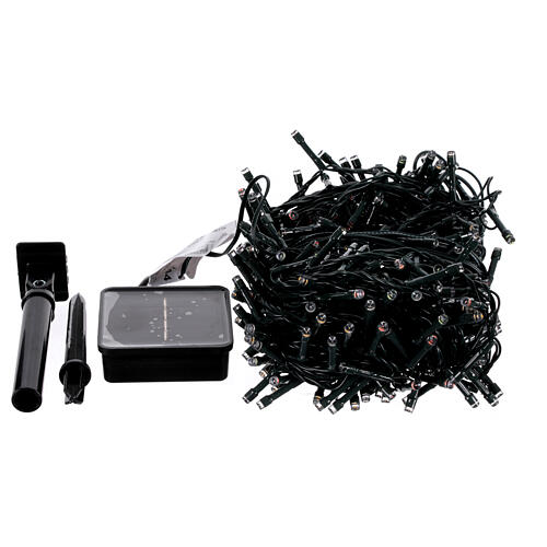 Catena luminosa 480 led luce fredda con pannello solare 24m  1