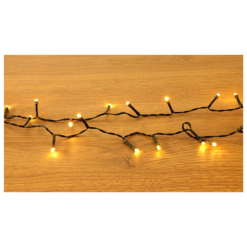 Catena luminosa 480 led luce calda con pannello solare 24m 2